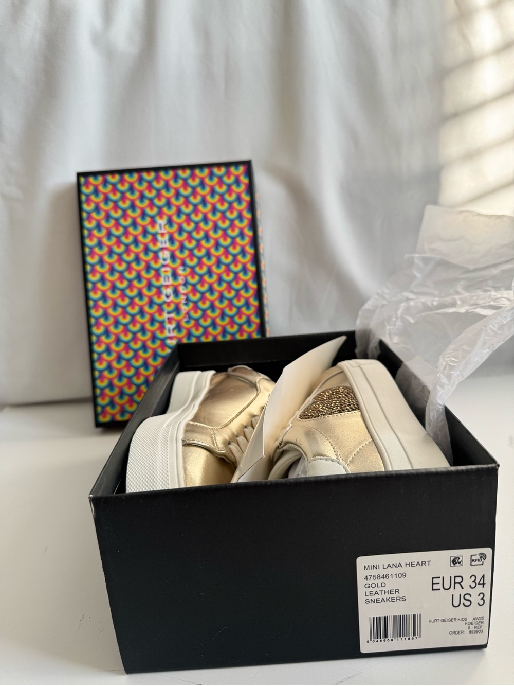 NWT! Kurt Geiger Kids mini Lana heart shoes - size 3 - Picture 3 of 10